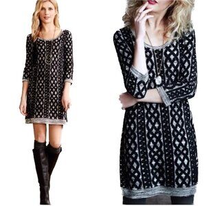 Anthropologie MOTH Cable Knit Pattern Sweater Dress